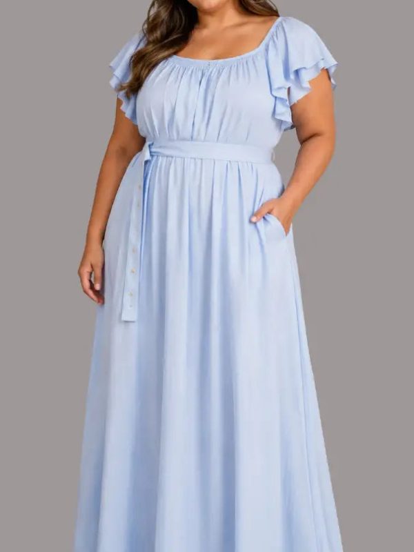 Vestido plus estilos frescos para reuniones familiares