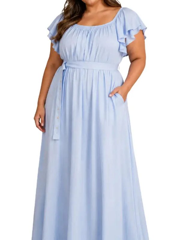 Vestido plus estilos frescos para reuniones familiares