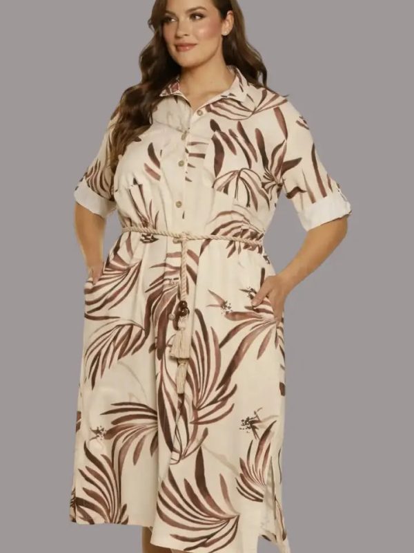 Vestido corto plus estilo relajado