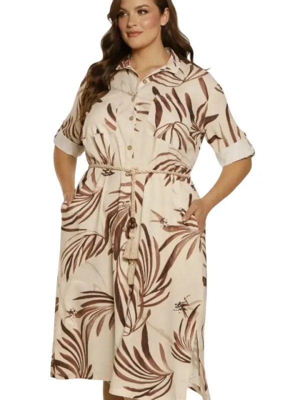 Vestido corto plus estilo relajado