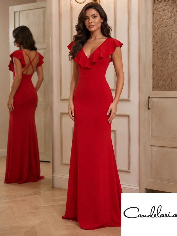Vestidos largos con volantes