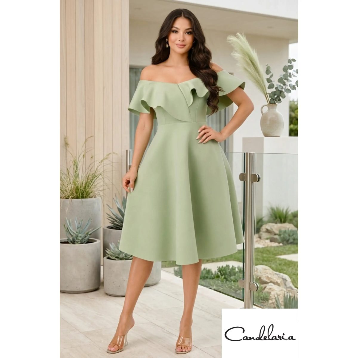 Vestido verde menta
